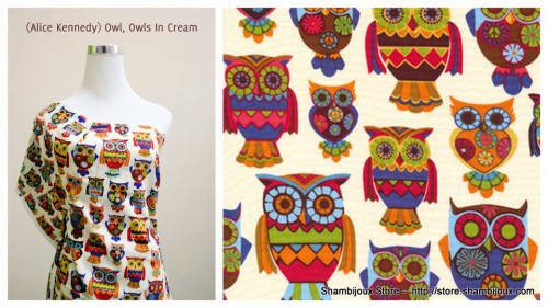 Alice Kennedy Owl Owls In Cream SAMPLE