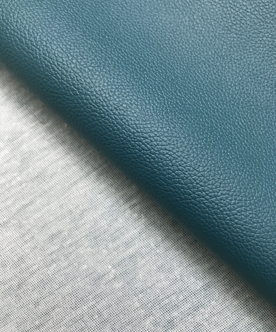 PVC Leather Turquoise Green Backing