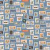 (Rifle Paper Co.) Bon Voyage, Postage Stamps in Blue